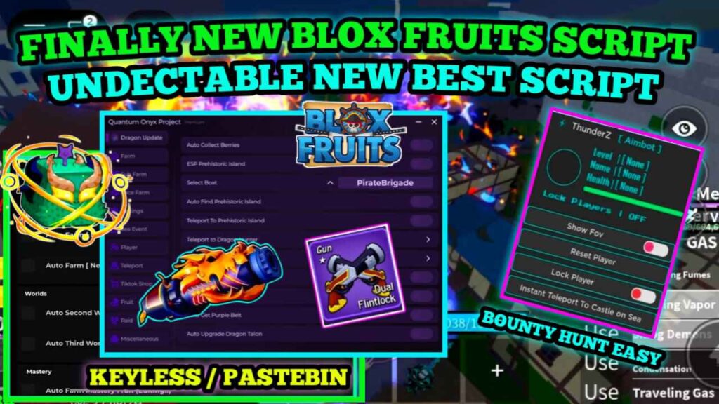 [NEW] Best Blox Fruit Script | Quantum Hub | FlintLock Working + Anti Detected | Max Lvl & More