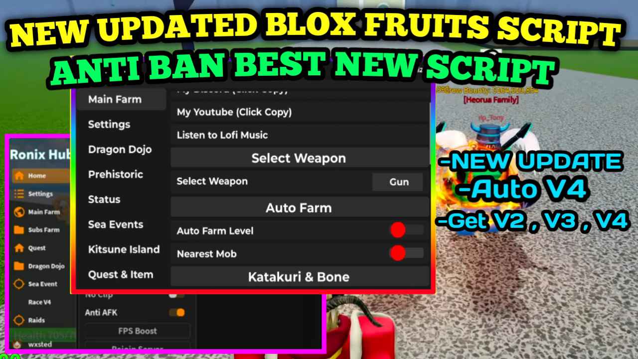 [NEW] Blox Fruit SCRIPT -(Showcase) , Fastest Farm Lvl , Get V4 , Core Farm , Law Raid & More