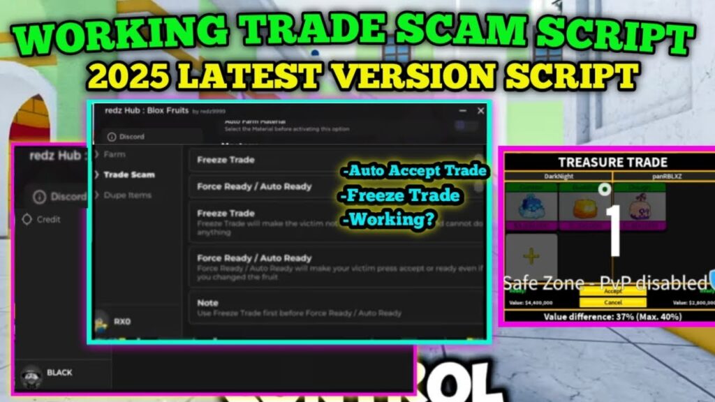 [UPD 2025] Blox Fruits Trade Scam Script GUI | Freeze Trade + Auto Accept Trade | Keyless | Fully Working