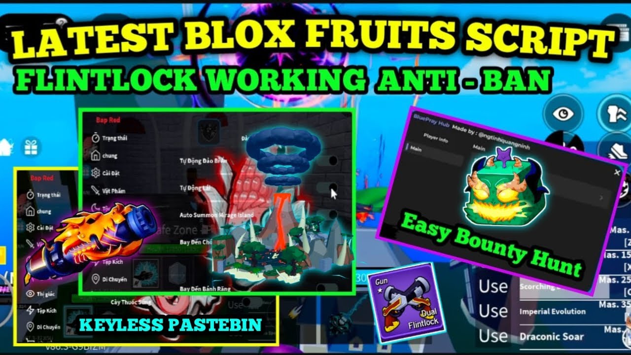 [NEW] Blox Fruit Script GUI | Auto Bounty Hunt + Aim Bot | Phrestroic Island & More | Keyless