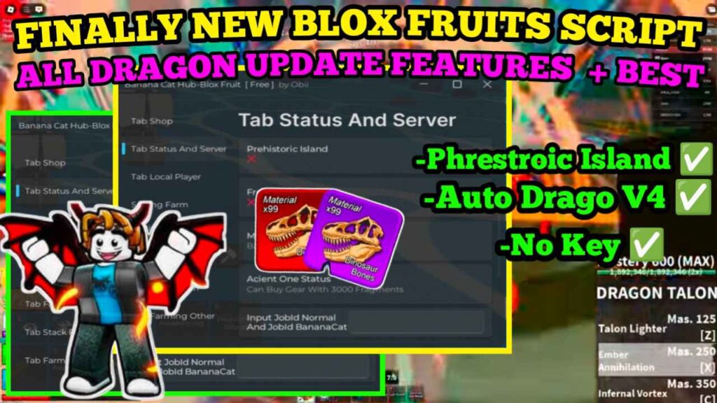 [BEST] Blox Fruit SCRIPT GUI | Auto Farm Level | Farm Sea | Auto Race V4 | Phrestroic Island & More