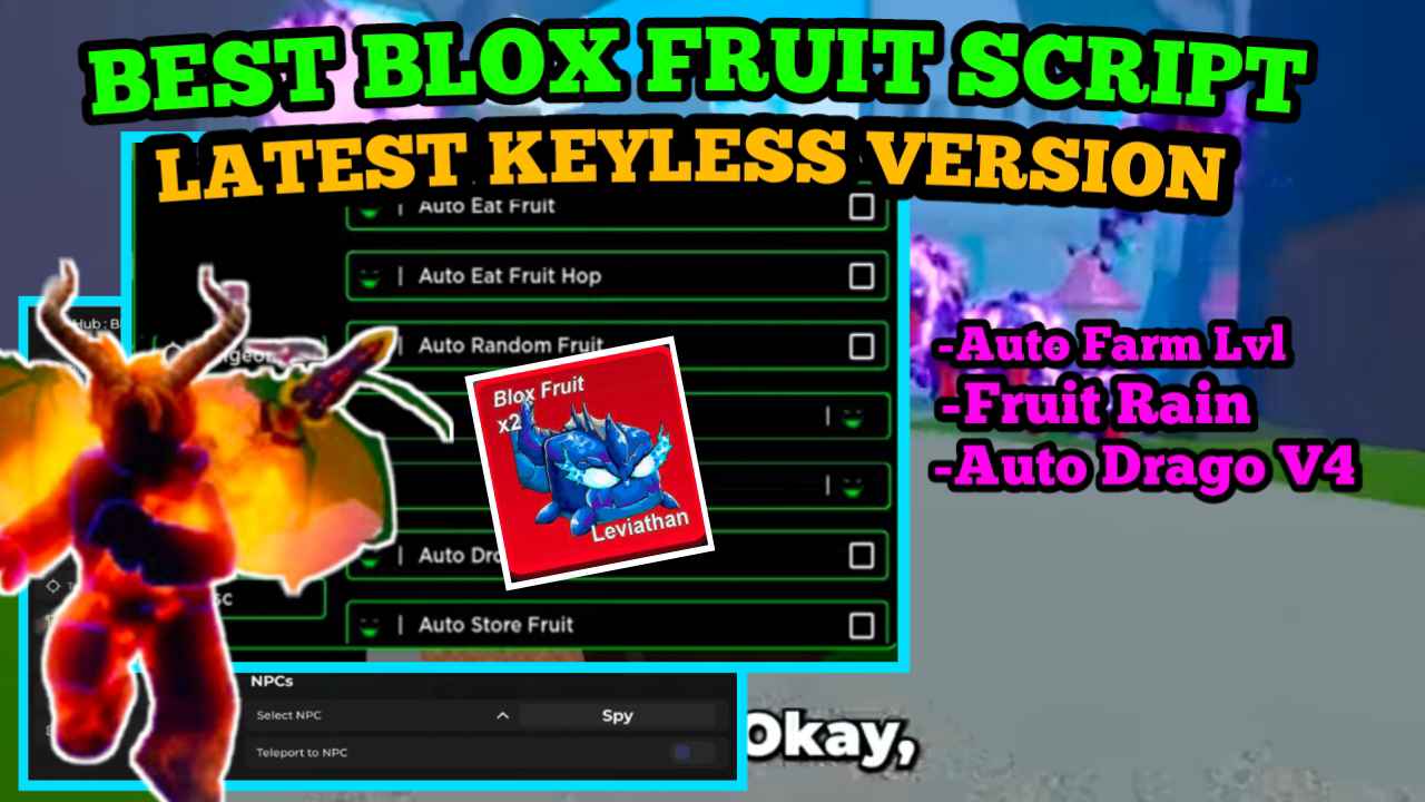 [NEW] Blox Fruit SCRIPT GUI | Flintlock Farm | Phrestroic Island | Drago V4 | Fruit Farm & More