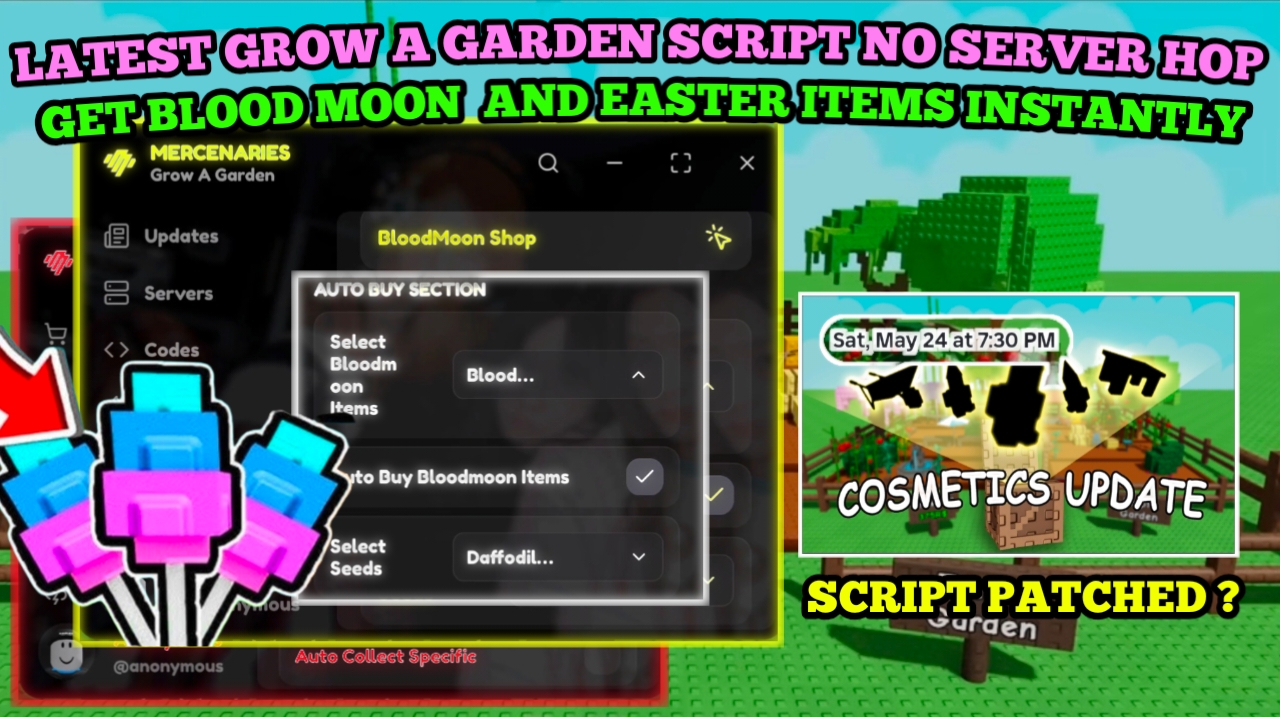 [UPD] Grow a Garden Script | Buy Blood Moon And Eastern Item | No Old Server | Best Keyless Script