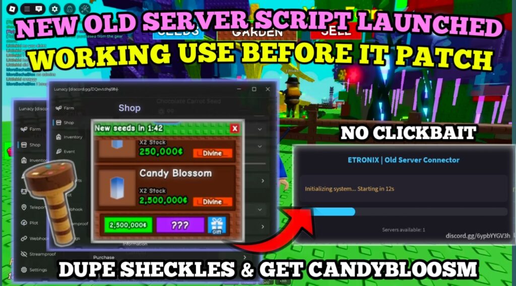 [NEW] Grow A Garden Script BEST | Candy Bloosom Back | (Old Server Finder Script ) – Dupe Sheckles