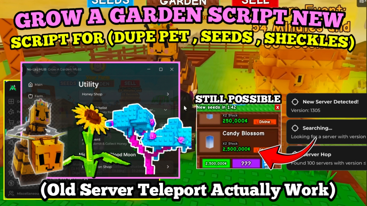 [NEW] Grow A Garden Script : Old Server Teleport Actually Work ( Not Patch ) – Dupe Sheckles & More