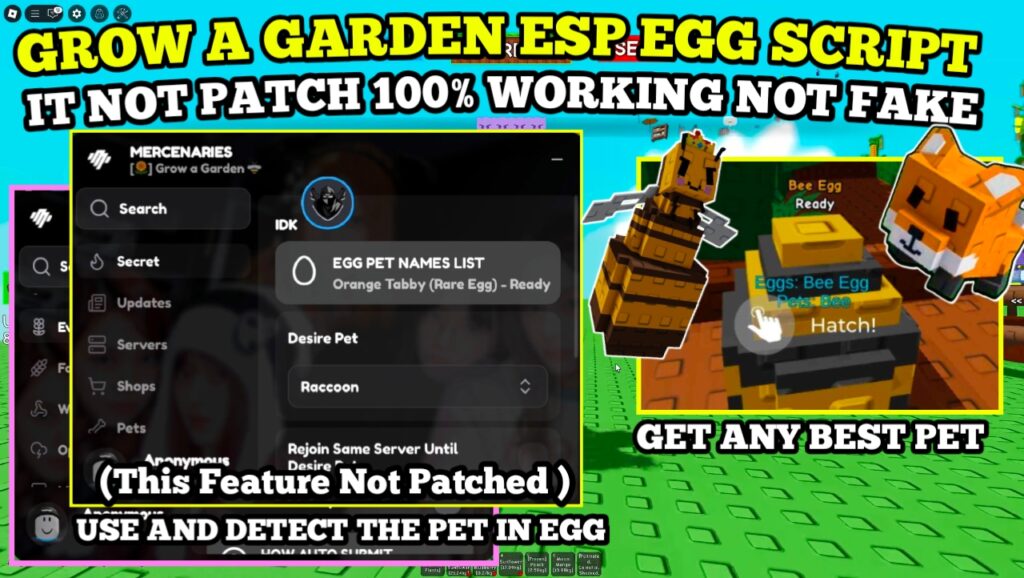 [FREE] Grow A Garden Script : Pet ESP Not Patched , Get Dico Bee 100% , Get Queen Bee & More