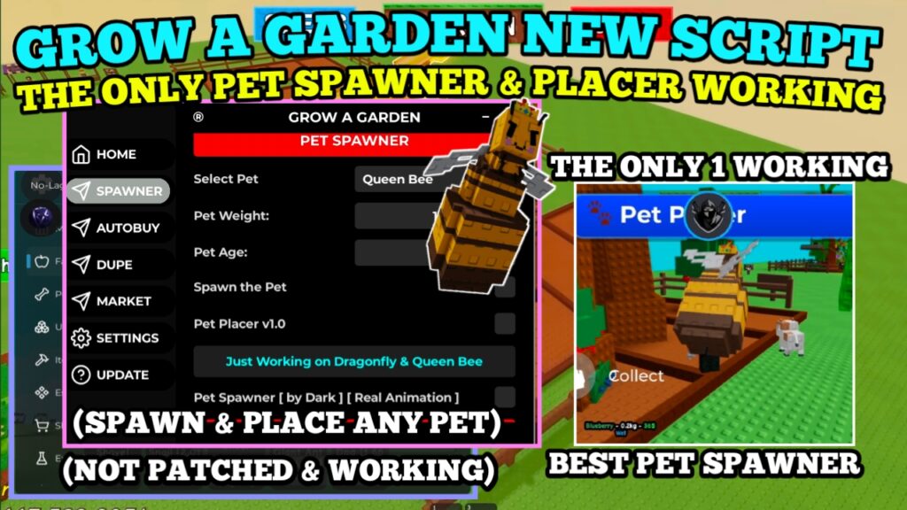 [NEW] Grow A Garden Script : Pet Spawner & Placer ( Not Patch ) – Spawn Any Pet , Best Script