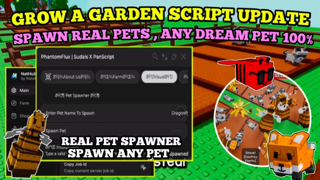 [NEW] Grow A Garden Script : Spawn Real Pets , Spawn Any Dream Pet , Placeable & Visual