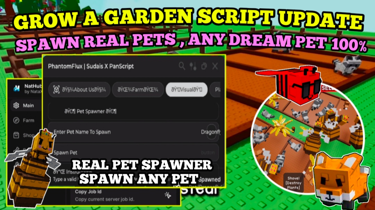 [NEW] Grow A Garden Script : Spawn Real Pets , Spawn Any Dream Pet , Placeable & Visual
