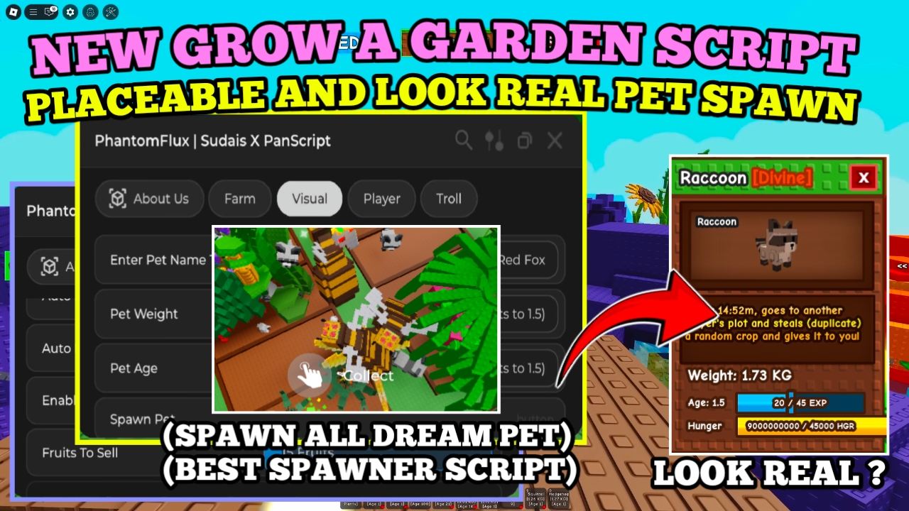 [FREE] Grow A Garden Script : Spawn Dream Pet , Placeable In Garden ( Old Server Hopper ) Best Script