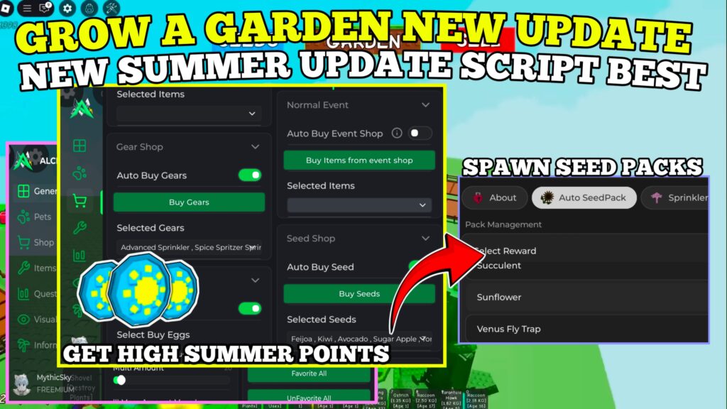 [NEW UPD] Grow A Garden Script : Farm Summer Coins , Auto Spawn Seed Pack , Summer Points & More