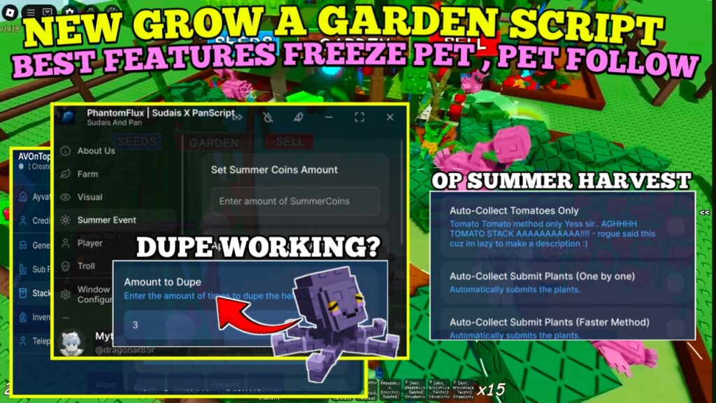 [FREE] Grow A Garden Script , Dupe Back? , Summer Harvest , Freeze Pets [Best Farming] & More