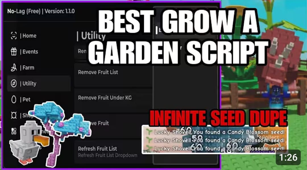 Grow a Garden Script GUI | AUTO EVENT INFINITE SEED EGG PET SPAWNER *NO KEY*