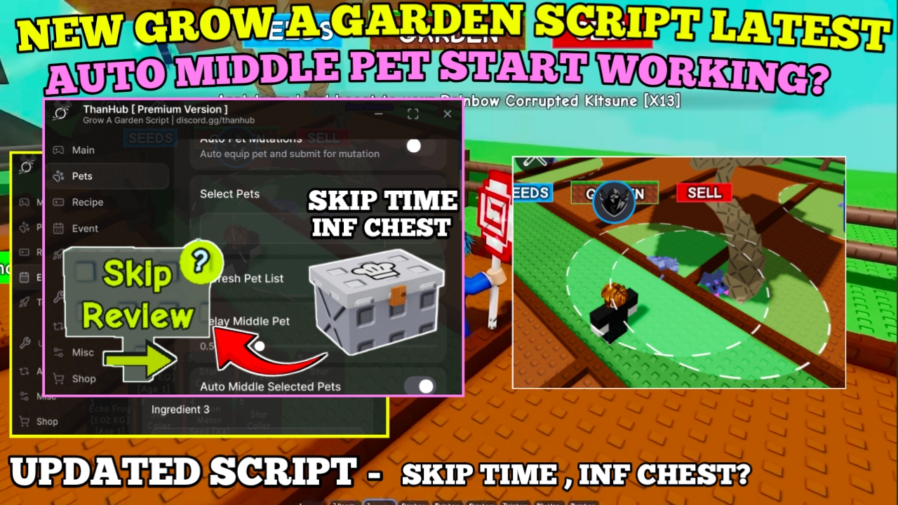 [INF CHEST] Grow A Garden Script , Auto Middle Pet Work? , Auto Skip Time , Inf Craft Food – Best