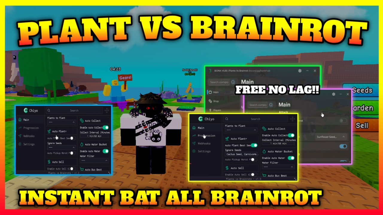 PLANT VS BRAINROT BEST SCRIPT , Instant Bat Brainrot , Auto Buy Seeds , SUPER FAST ATTACK – Best