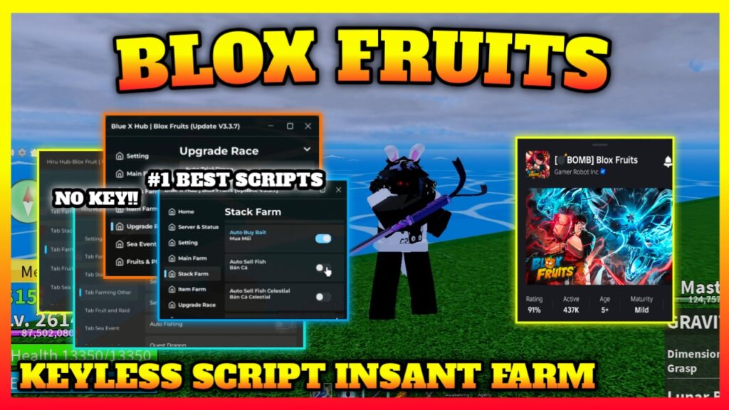 BLOX FRUITS SCRIPT LATEST VERSION , Keyless Script , Farm Lvl , INSATNT Fishing , #1 Scripts – Best