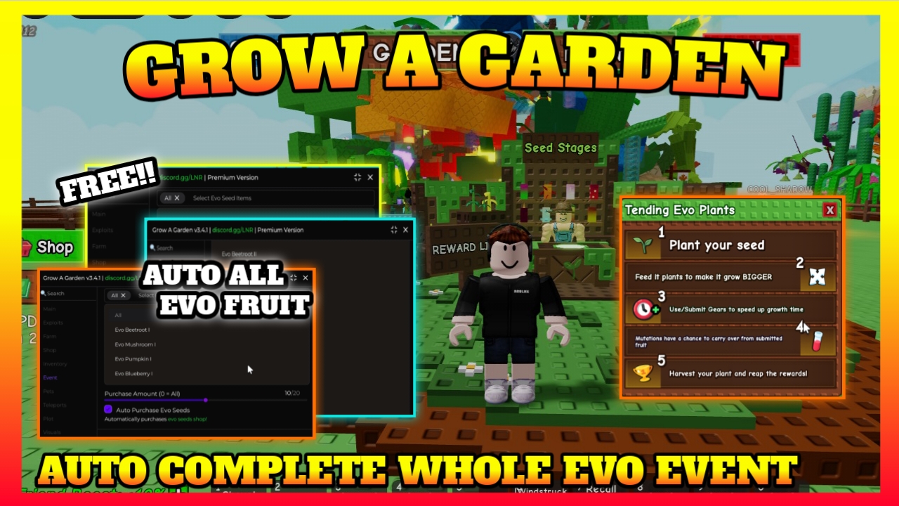 GROW A GARDEN SCRIPT EVO EVENT , Auto Evo Fruits , Auto Evo Plant , FREE PASTEBIN – Best