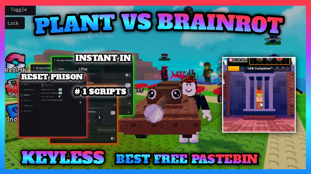 PLANT VS BRAINROT SCRIPT free Pastebin , Auto Move Plant , Plant Best Seeds , Auto EVENT – BEST