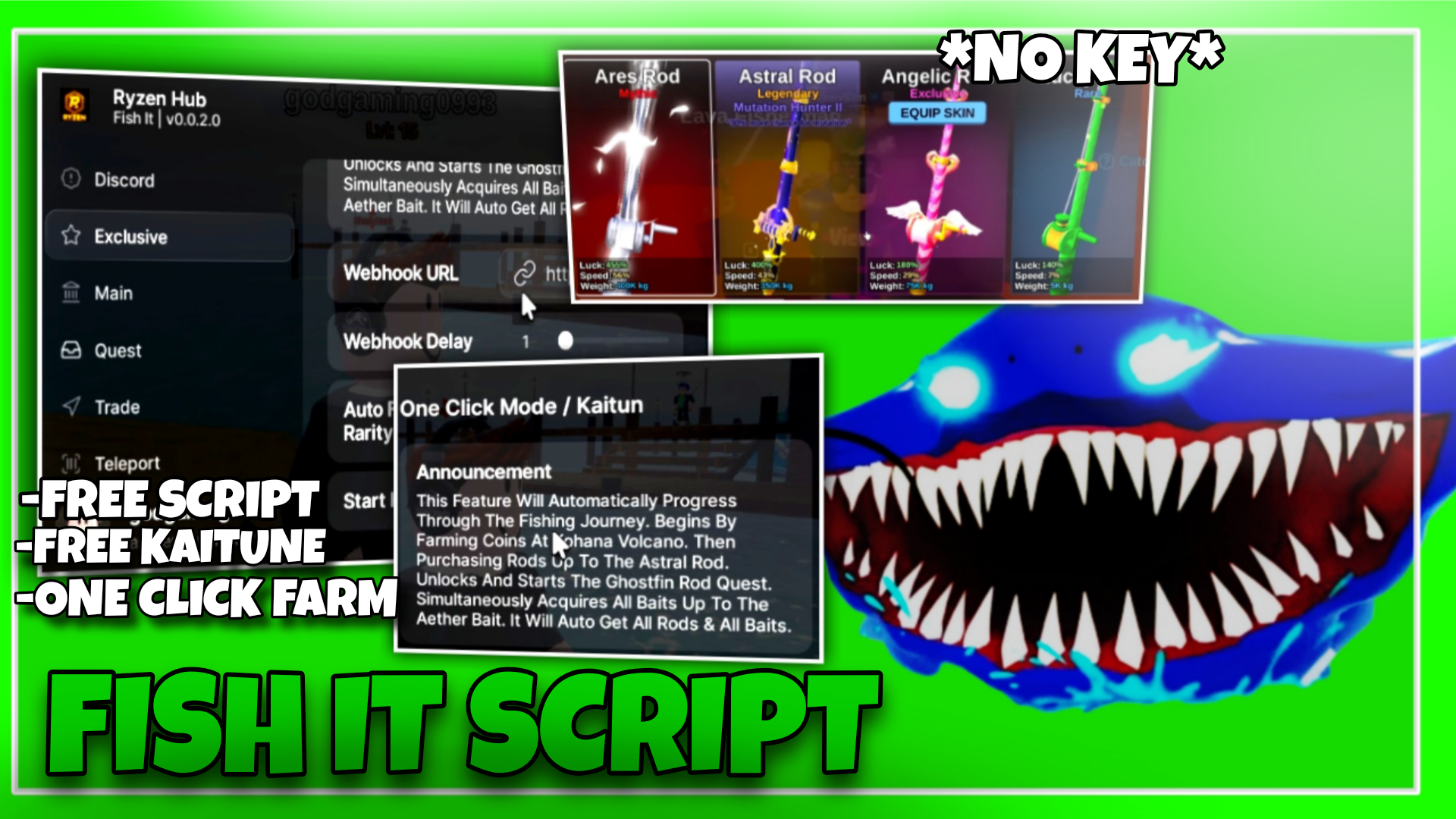 FISH IT SCRIPT Free Pastebin , FREE Auto Kaitune , Spawn Lock Totem , AUTO QUEST – BEST
