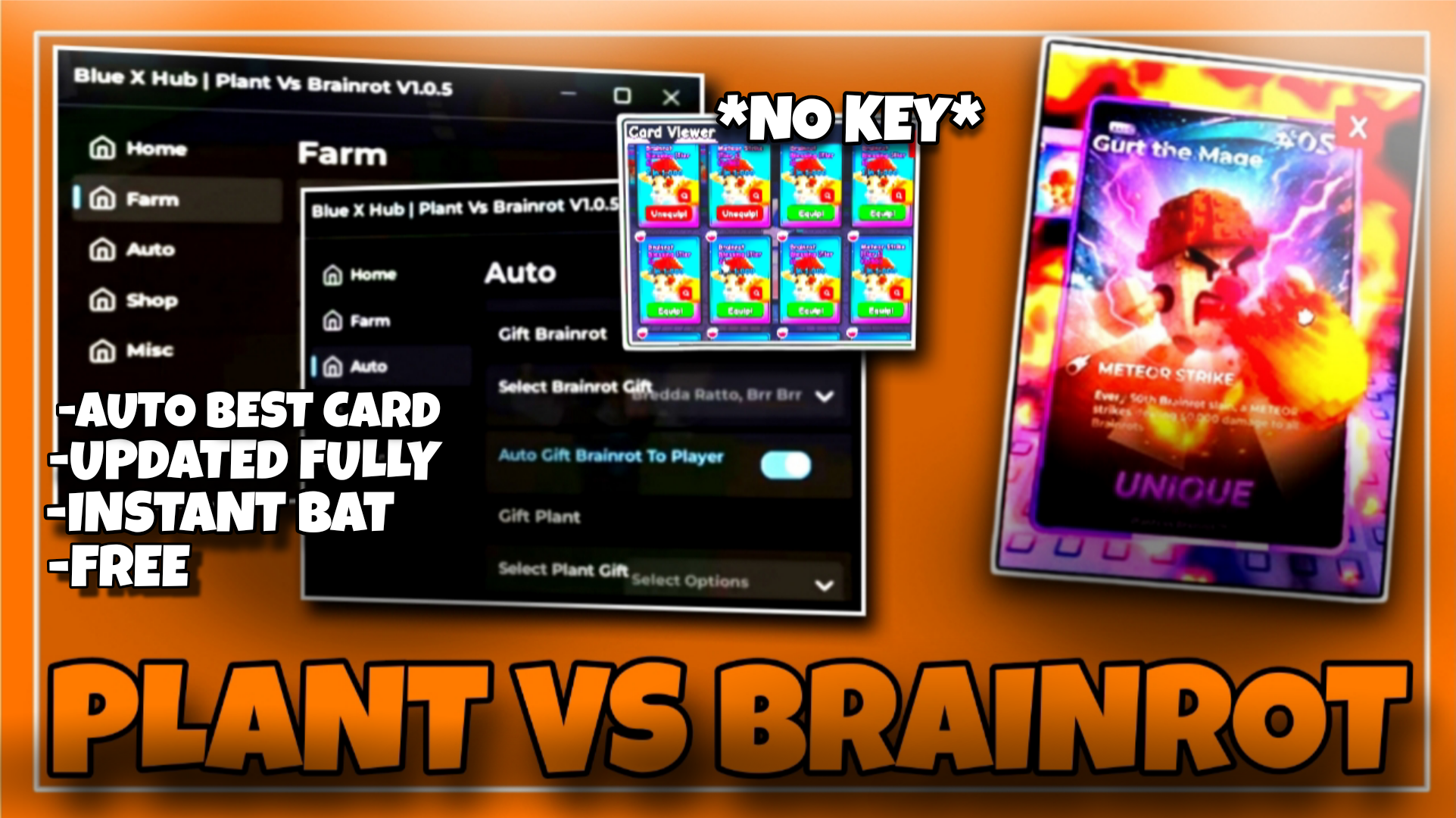PLANT VS BRAINROT SCRIPT Free Pastebin , Use Best Card , Insted Boss Farm , Use Portion – BEST