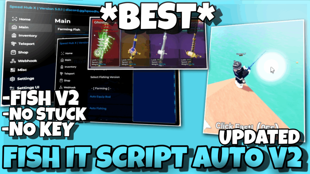 FISH IT Script Free Pastebin 2025 – Instant Catch V2 , Fast Quest , No Stuck – Inf Health