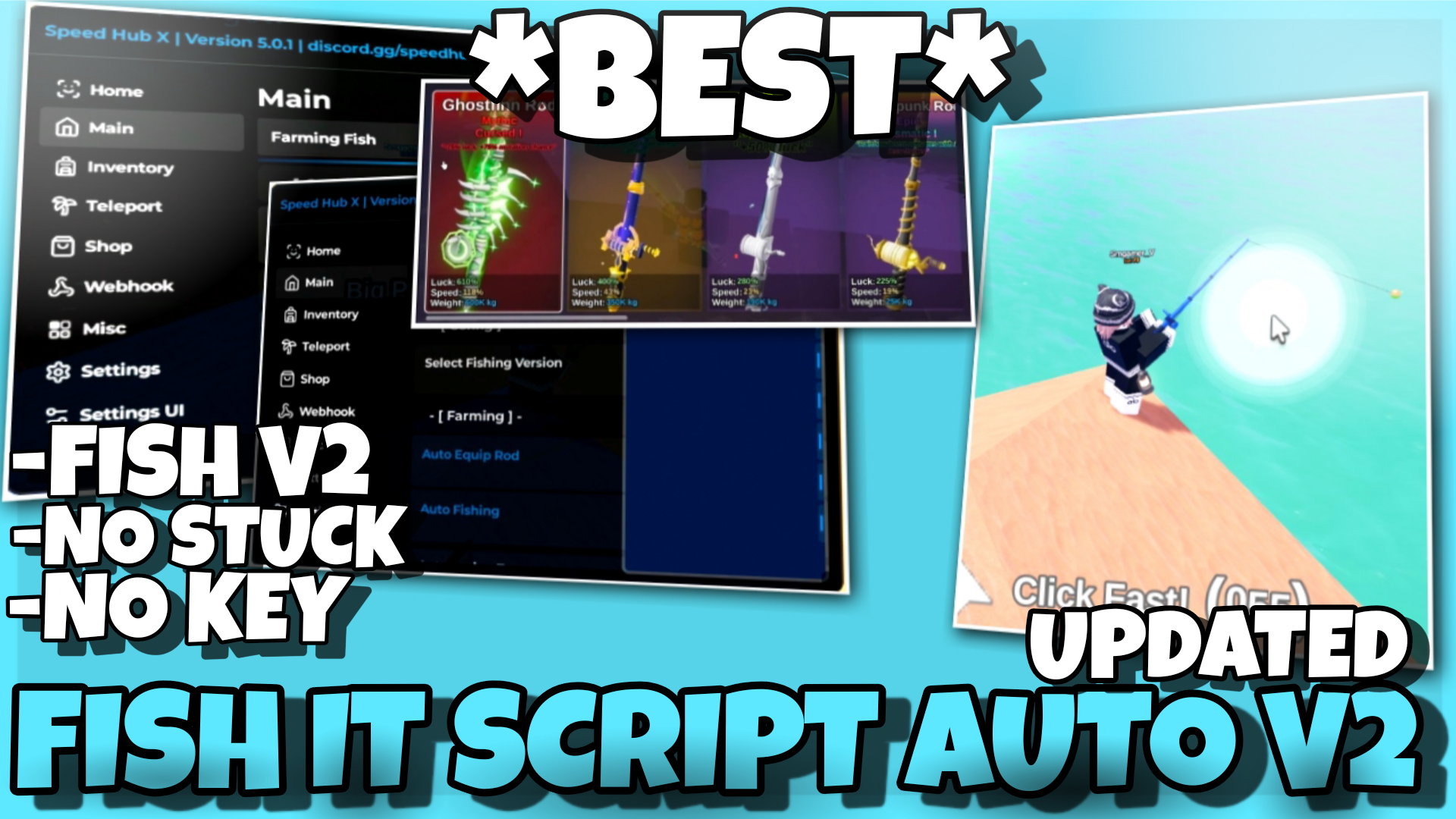 FISH IT Script Free Pastebin 2025 – Instant Catch V2 , Fast Quest , No Stuck – Inf Health