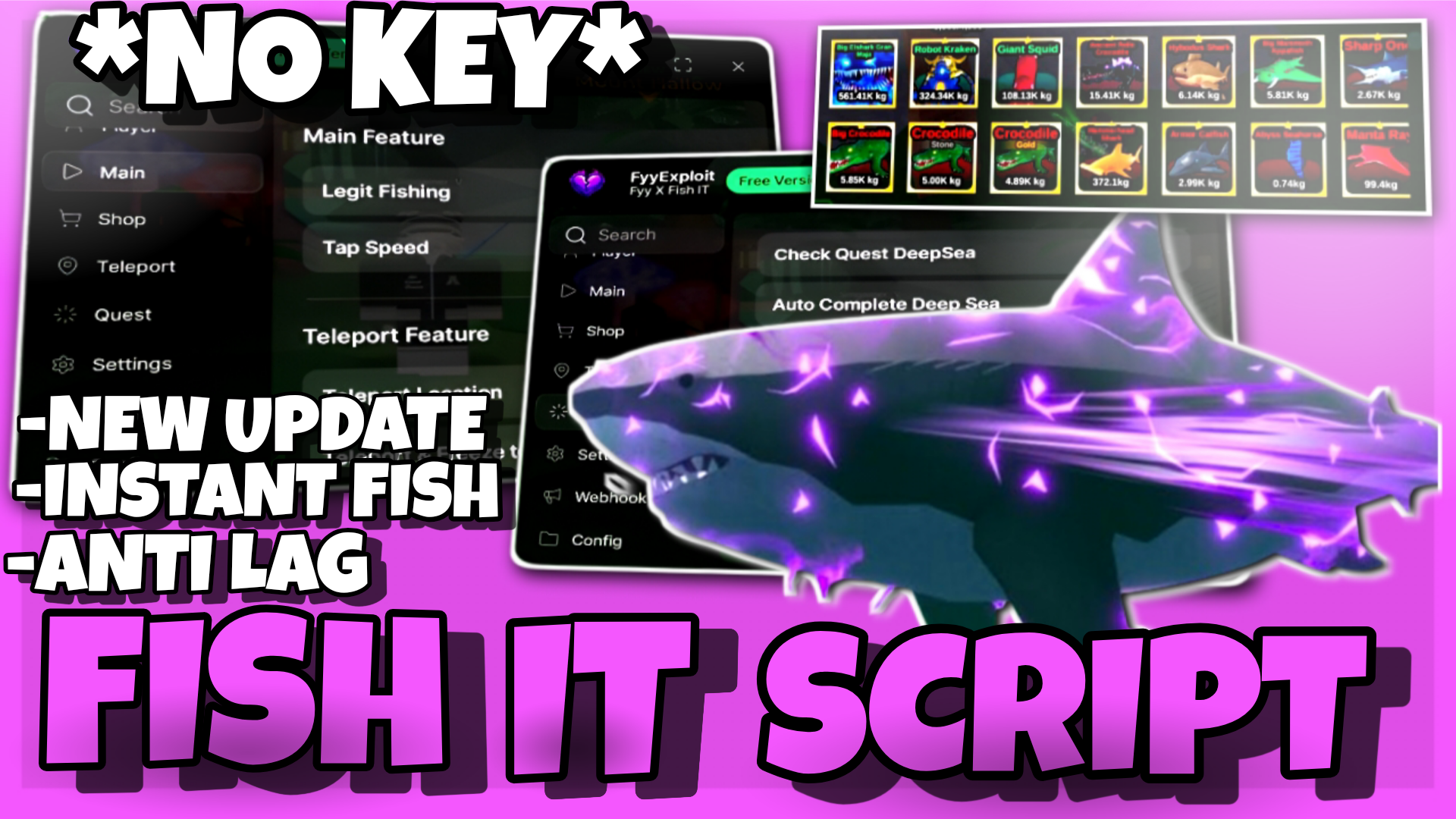 FISH IT Script Free Pastebin 2025 , *NO KEY* , Instant Fish , New Event , Catch Skeleton Narwhal