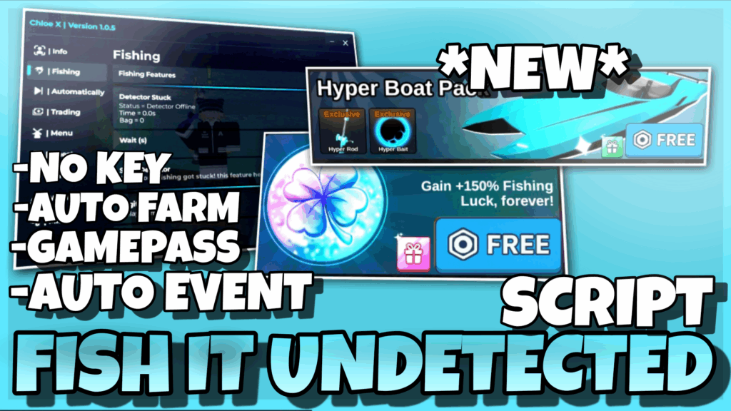 FISH IT Script Free Pastebin 2025 *NO KEY*, Auto Farm , Auto Catch , Instant Catch , Gamepass