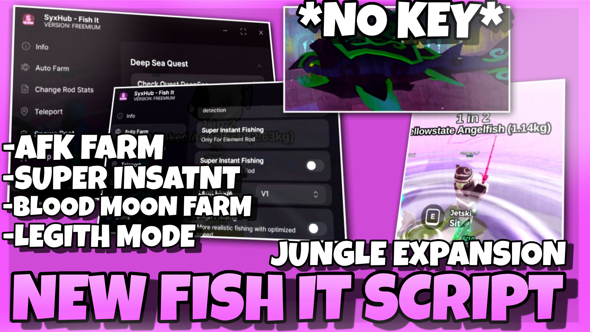 FISH IT Script *NO KEY* – Jungle Expansion , Afk Farm , Super Instant Fishing , New Event Farm