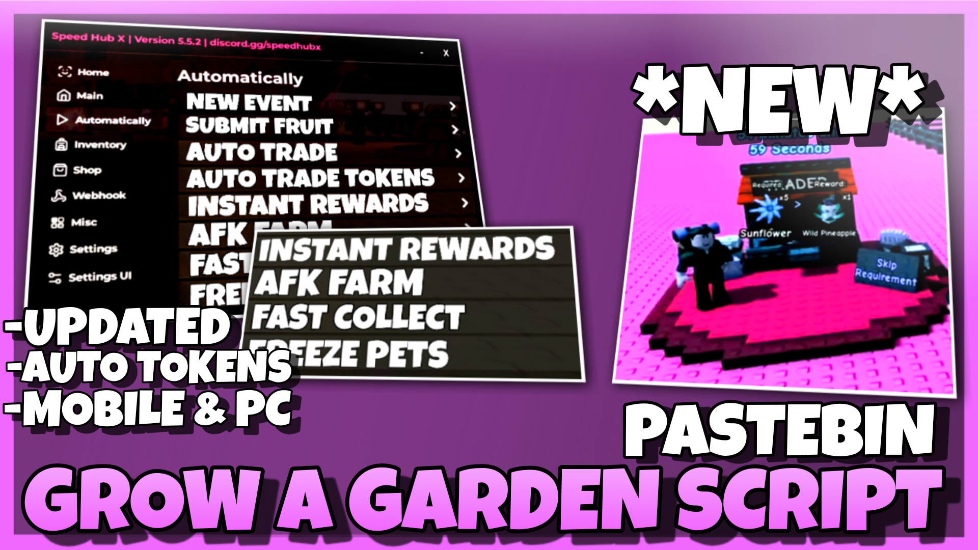 Grow A Garden Script *UPDATED* , Traders Arrive , Auto Trade Tokens , AFK FARM , Dupe Pets🐶🎇