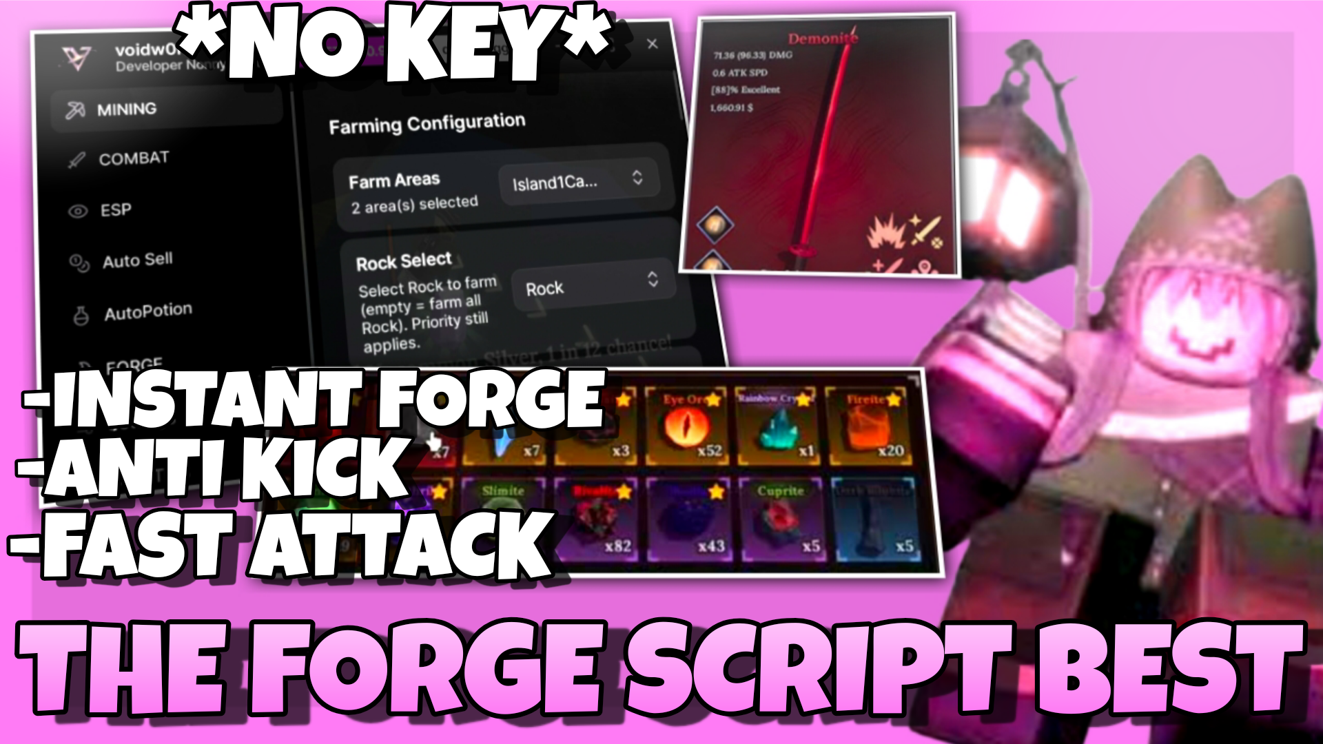 The Forge Script *NO KEY* 🤯 Auto Farm, Auto Forge, DUPE, Best Race, Farm Mobs, Farm Mobs Priorities