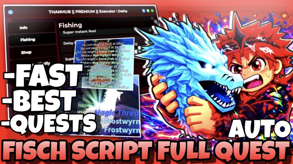Fisch Script *2025*, Catch Frostwyrm, Full Boriolis Quest, Instant Fishing, No Bug, Full Bright🎸🎄