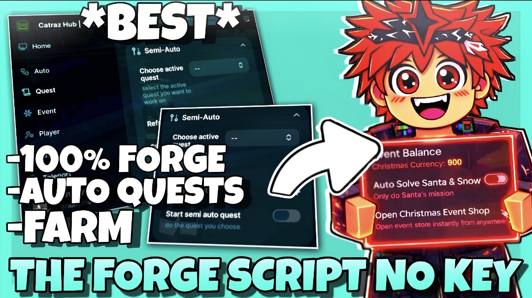 The Forge Script *2025*, 100% Forge, Instant TP, Super Fast Farm, Tp World 3, Auto Quests🔨🎅